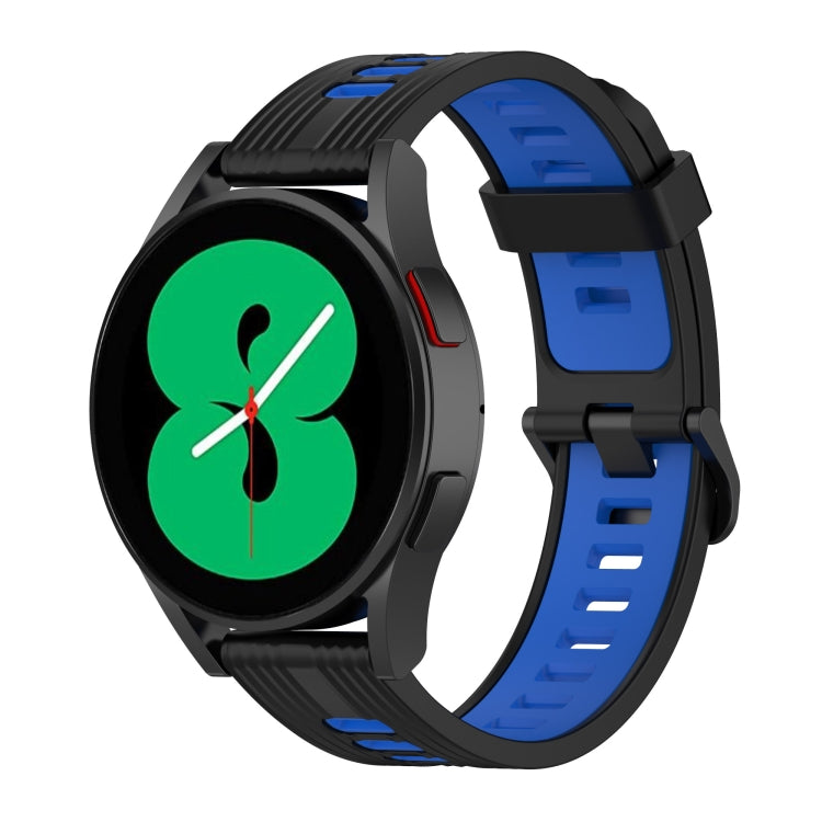 For Samsung Galaxy Watch 5 Pro 45mm 20mm Two-color Stripe Silicone Watch Band