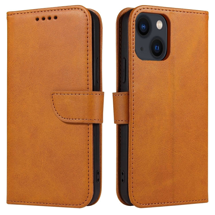 For iPhone 14 Calf Texture Buckle Flip Leather Phone Case