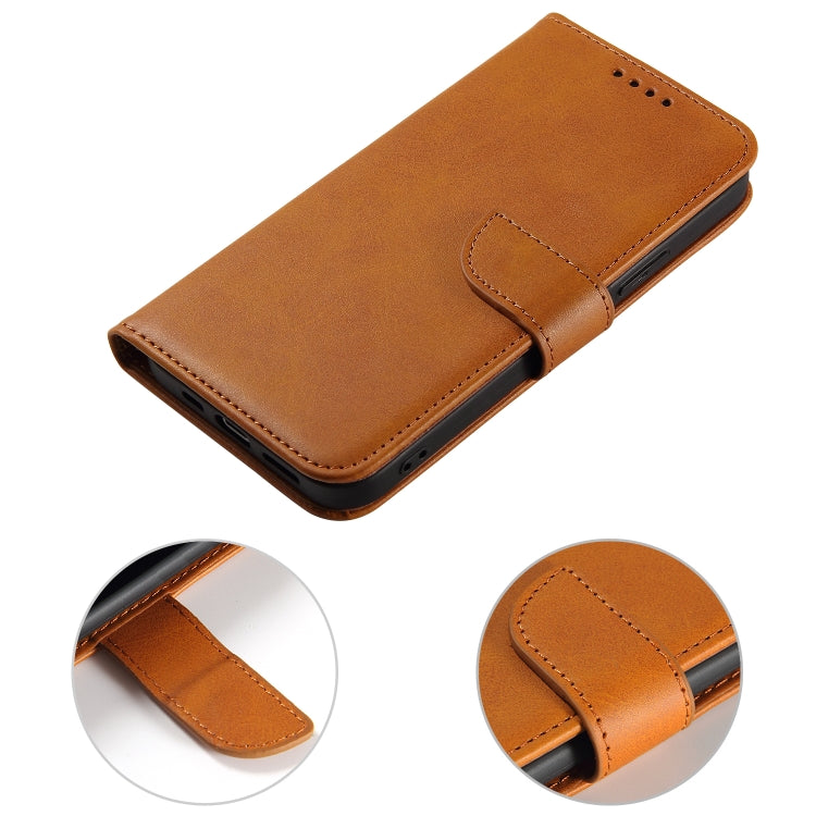 For iPhone 14 Calf Texture Buckle Flip Leather Phone Case