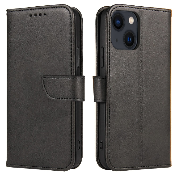 For iPhone 14 Calf Texture Buckle Flip Leather Phone Case