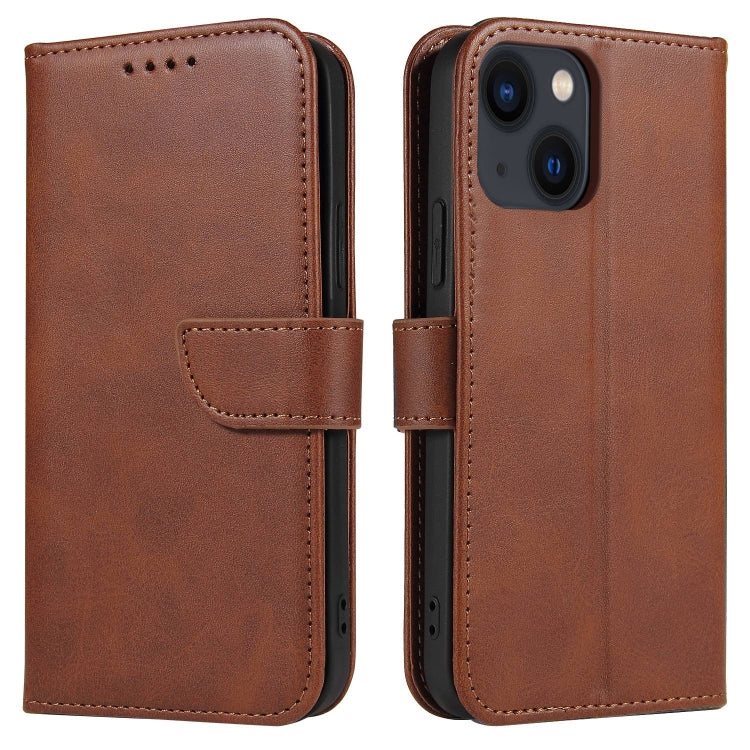 For iPhone 14 Calf Texture Buckle Flip Leather Phone Case