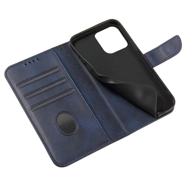 For iPhone 14 Plus Calf Texture Buckle Flip Leather Phone Case