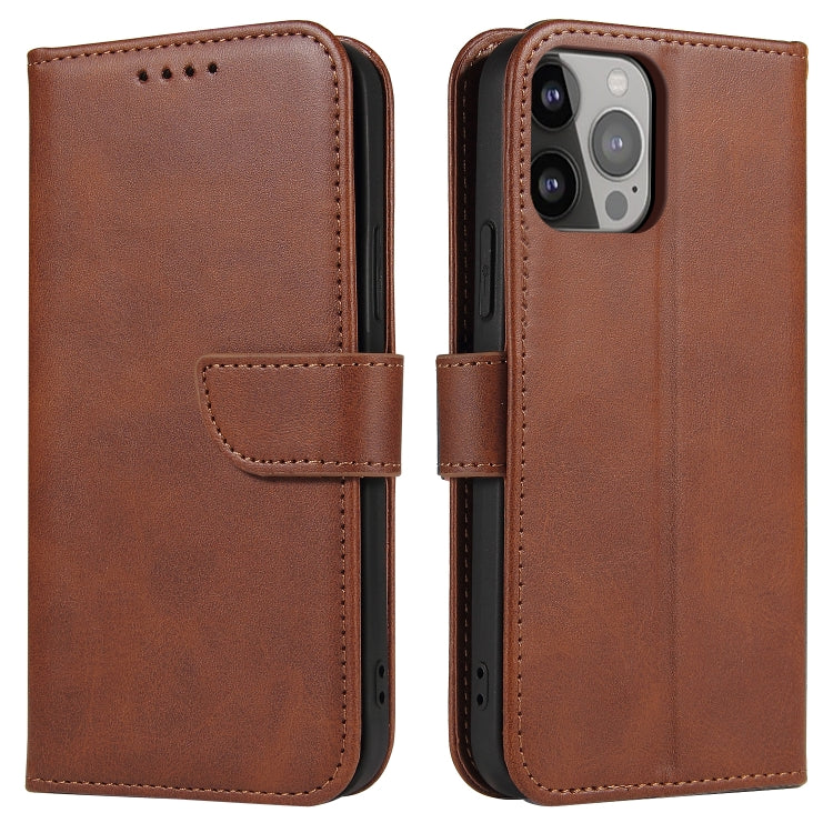 For iPhone 14 Pro Calf Texture Buckle Flip Leather Phone Case