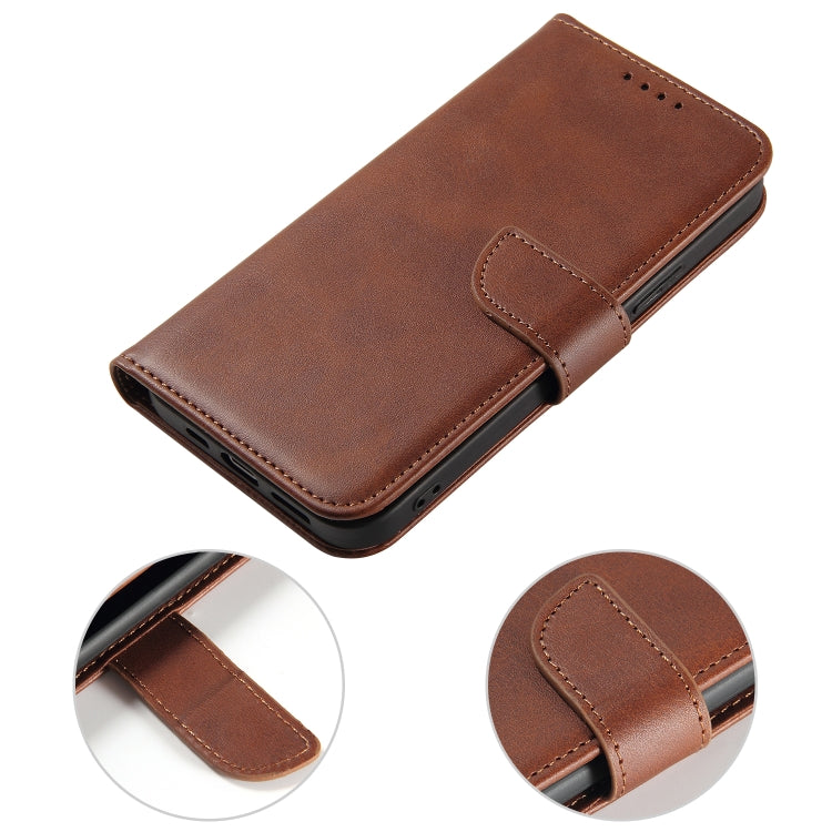 For iPhone 14 Pro Calf Texture Buckle Flip Leather Phone Case