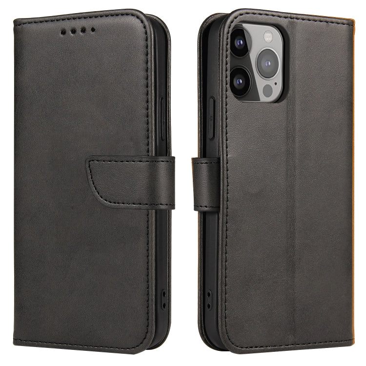 For iPhone 14 Pro Max Calf Texture Buckle Flip Leather Phone Case