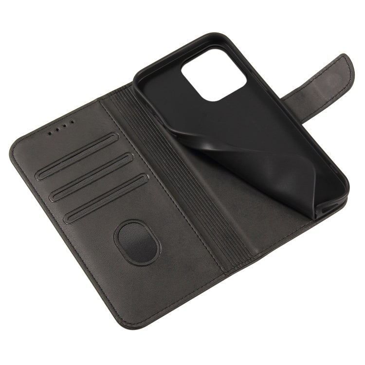 For iPhone 14 Pro Max Calf Texture Buckle Flip Leather Phone Case