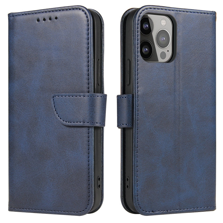 For iPhone 14 Pro Max Calf Texture Buckle Flip Leather Phone Case