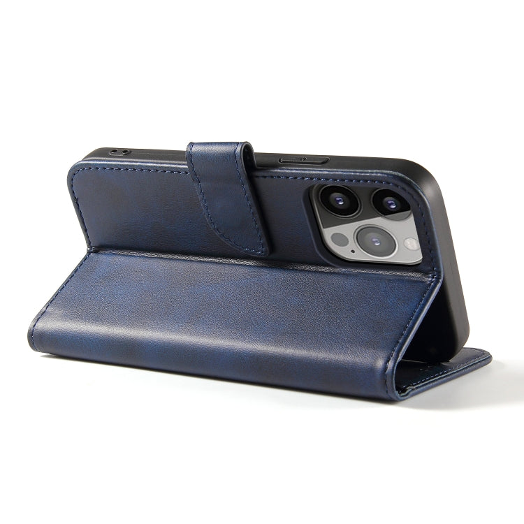 For iPhone 14 Pro Max Calf Texture Buckle Flip Leather Phone Case