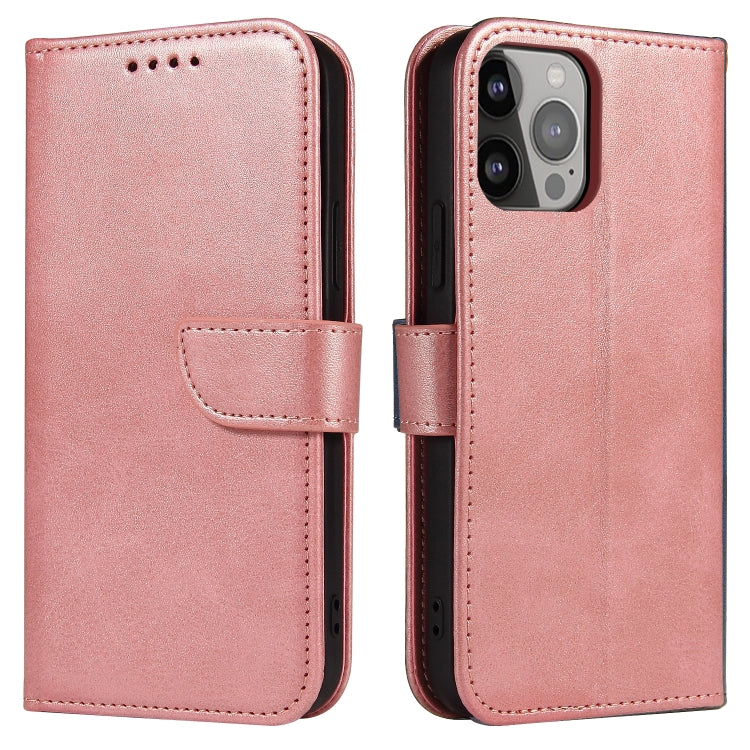 For iPhone 14 Pro Max Calf Texture Buckle Flip Leather Phone Case