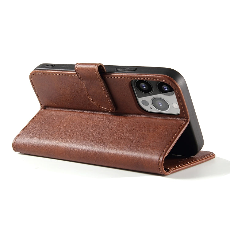 For iPhone 14 Pro Max Calf Texture Buckle Flip Leather Phone Case