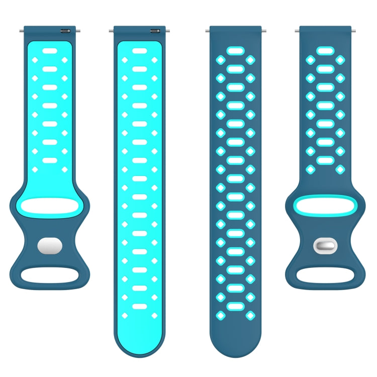 For Samsung Galaxy Watch 5 40mm 20mm Two-color Diamond Silicone Watch Band