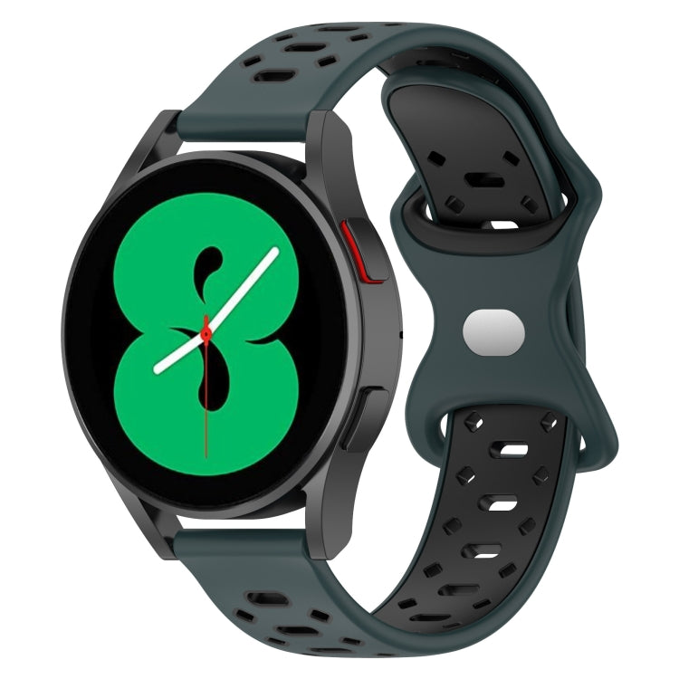 For Samsung Galaxy Watch 5 40mm 20mm Two-color Diamond Silicone Watch Band