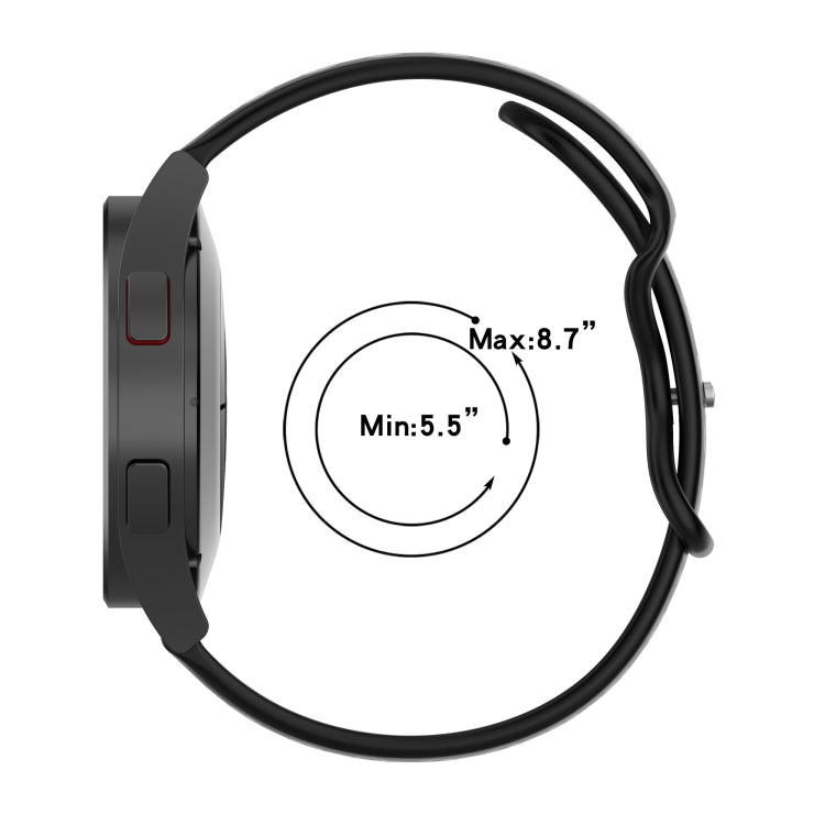 For Samsung Galaxy Watch 5 40mm 20mm Two-color Diamond Silicone Watch Band