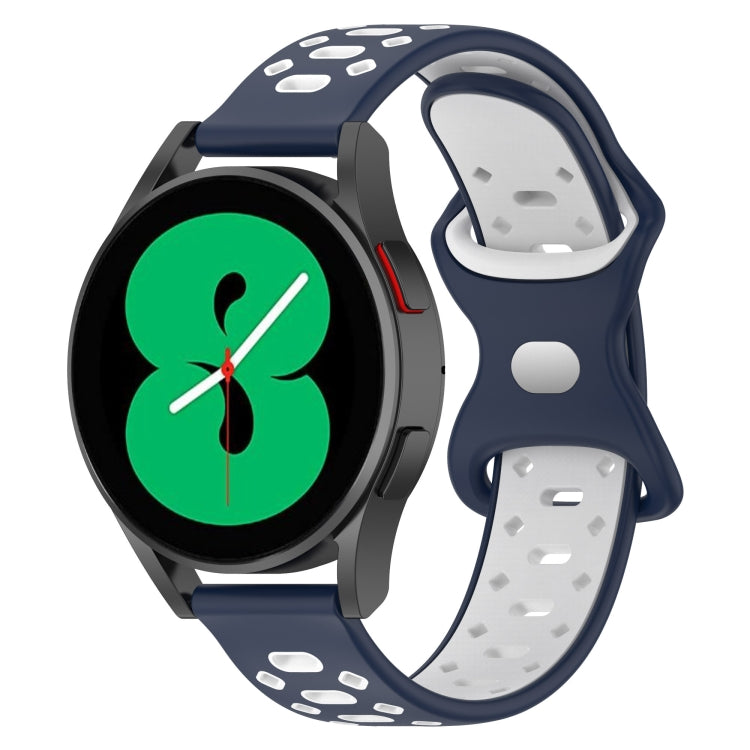 For Samsung Galaxy Watch 5 44mm 20mm Two-color Diamond Silicone Watch Band