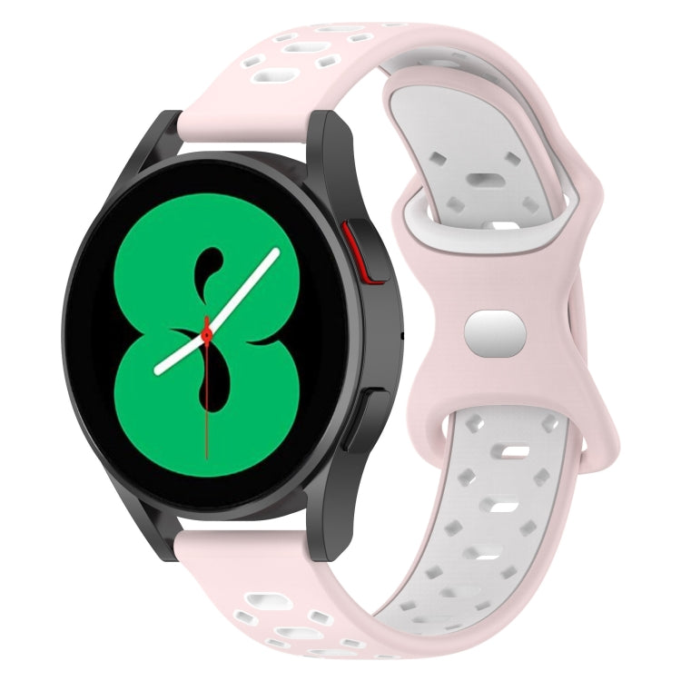 For Samsung Galaxy Watch 5 44mm 20mm Two-color Diamond Silicone Watch Band
