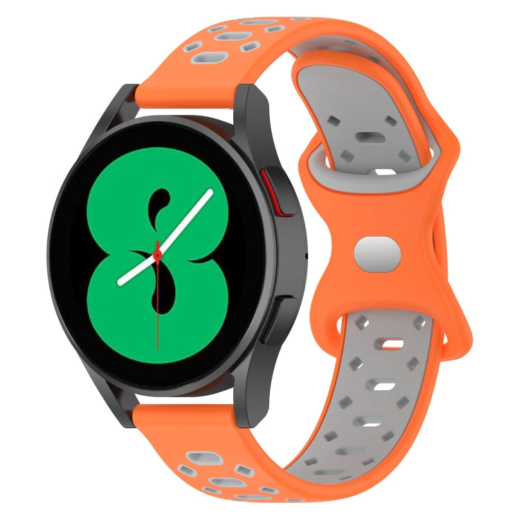For Samsung Galaxy Watch 5 44mm 20mm Two-color Diamond Silicone Watch Band