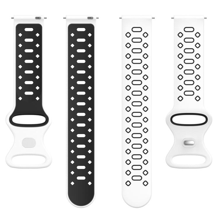 For Samsung Galaxy Watch 5 44mm 20mm Two-color Diamond Silicone Watch Band