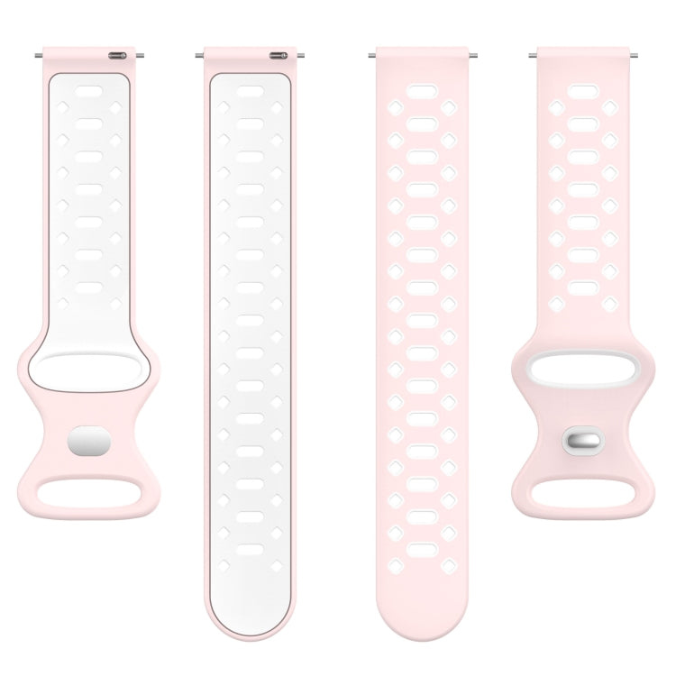 For Samsung Galaxy Watch 5 Pro 45mm 20mm Two-color Diamond Silicone Watch Band