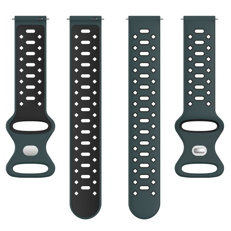 For Samsung Galaxy Watch 5 Pro 45mm 20mm Two-color Diamond Silicone Watch Band