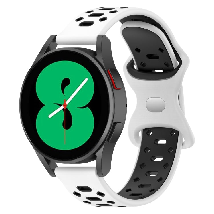 For Samsung Galaxy Watch 5 Pro 45mm 20mm Two-color Diamond Silicone Watch Band