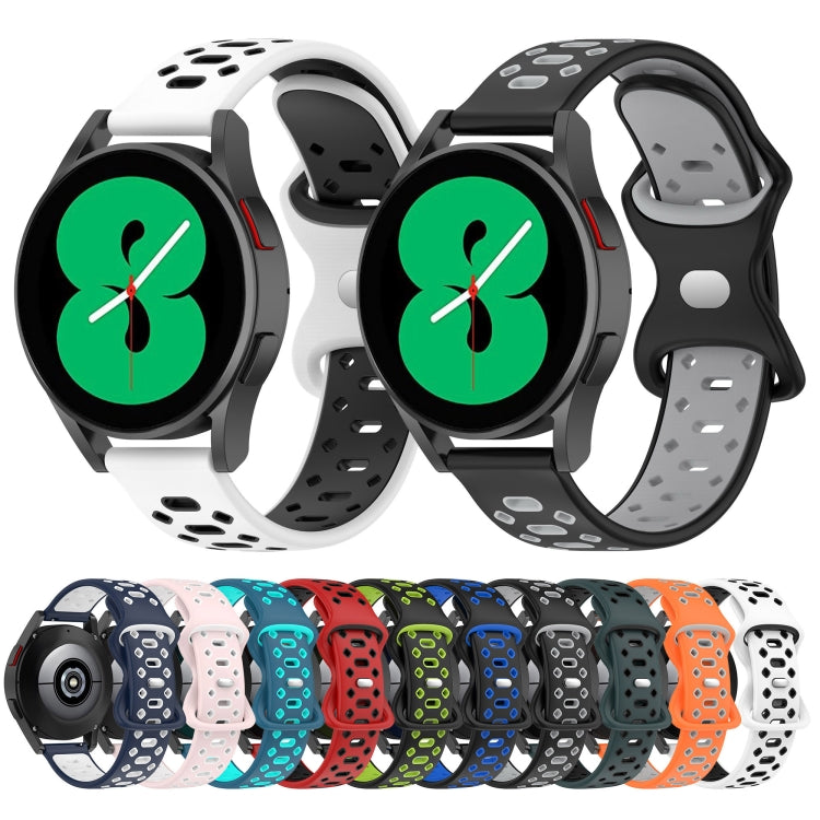 For Samsung Galaxy Watch 5 Pro 45mm 20mm Two-color Diamond Silicone Watch Band
