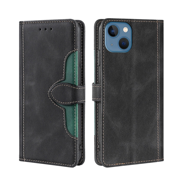 For iPhone 14 Skin Feel Magnetic Buckle Leather Phone Case