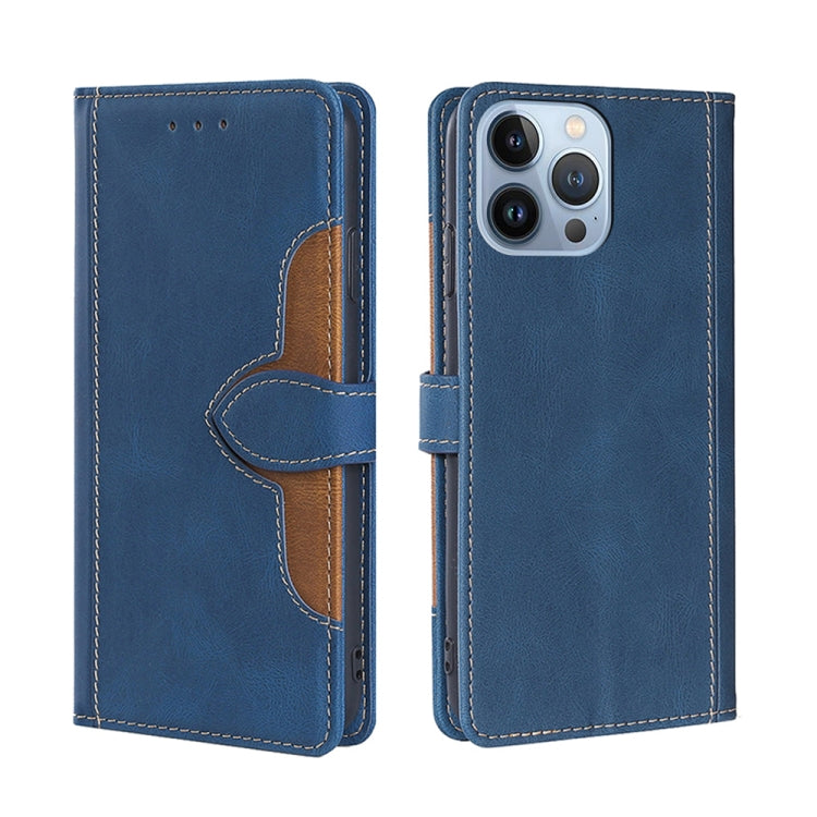 For iPhone 14 Pro Max Skin Feel Magnetic Buckle Leather Phone Case