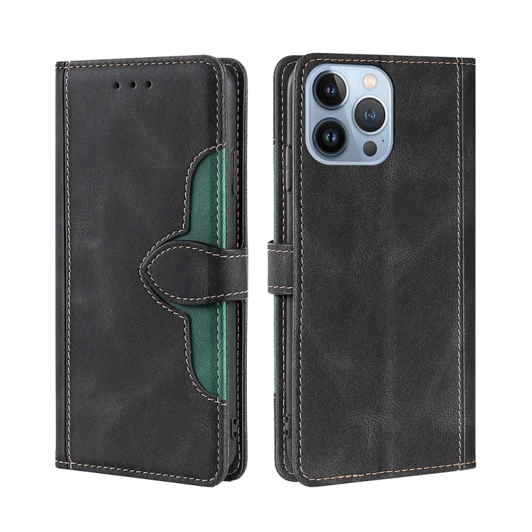 For iPhone 14 Pro Max Skin Feel Magnetic Buckle Leather Phone Case