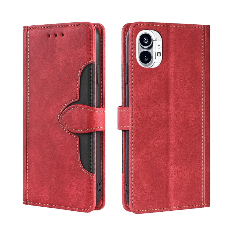 For Nothing Phone 1 Skin Feel Magnetic Buckle Leather Phone Case