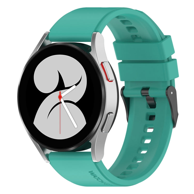 For Samsung Galaxy Watch 5 40mm 20mm Black Buckle Step Silicone Watch Band