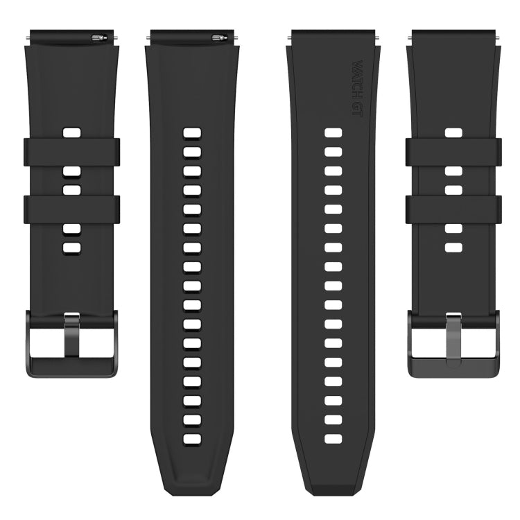 For Samsung Galaxy Watch 5 40mm 20mm Black Buckle Step Silicone Watch Band