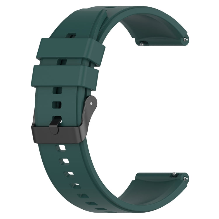 For Samsung Galaxy Watch 5 40mm 20mm Black Buckle Step Silicone Watch Band