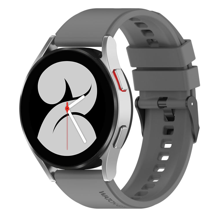 For Samsung Galaxy Watch 5 40mm 20mm Black Buckle Step Silicone Watch Band
