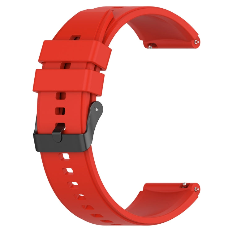 For Samsung Galaxy Watch 5 40mm 20mm Black Buckle Step Silicone Watch Band