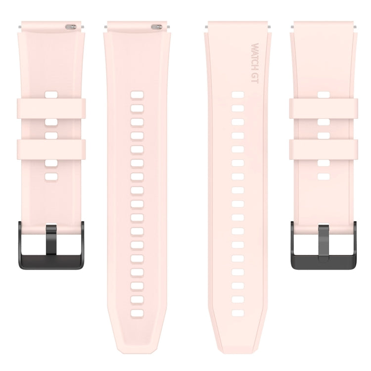 For Samsung Galaxy Watch 5 44mm 20mm Black Buckle Step Silicone Watch Band