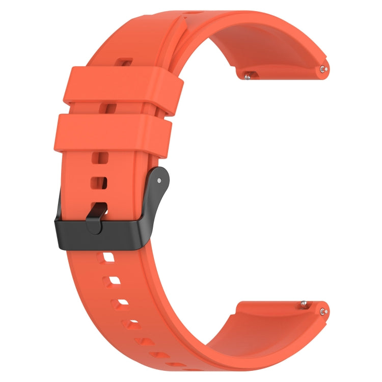 For Samsung Galaxy Watch 5 44mm 20mm Black Buckle Step Silicone Watch Band