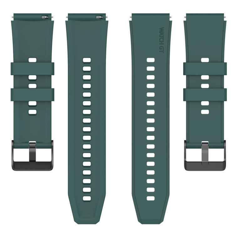 For Samsung Galaxy Watch 5 44mm 20mm Black Buckle Step Silicone Watch Band