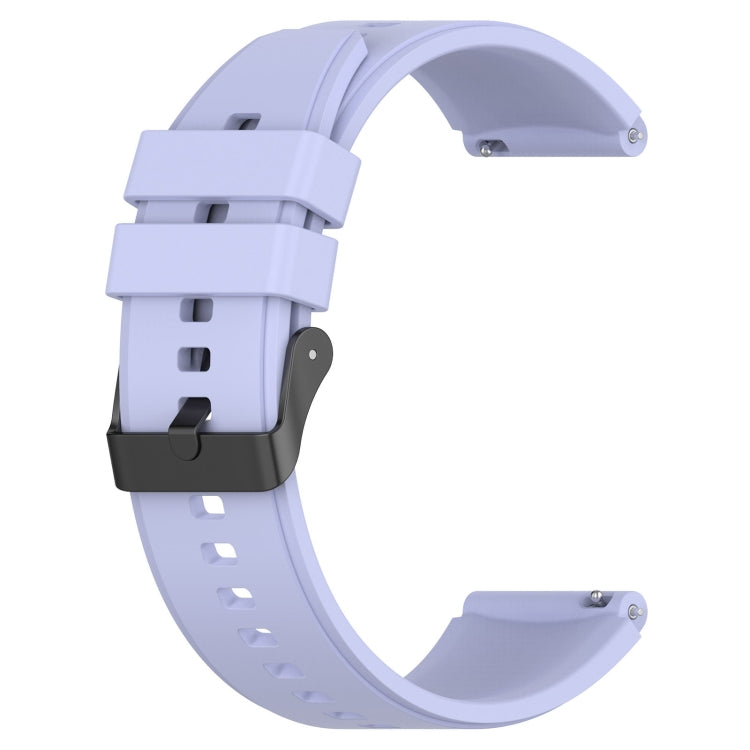 For Samsung Galaxy Watch 5 44mm 20mm Black Buckle Step Silicone Watch Band