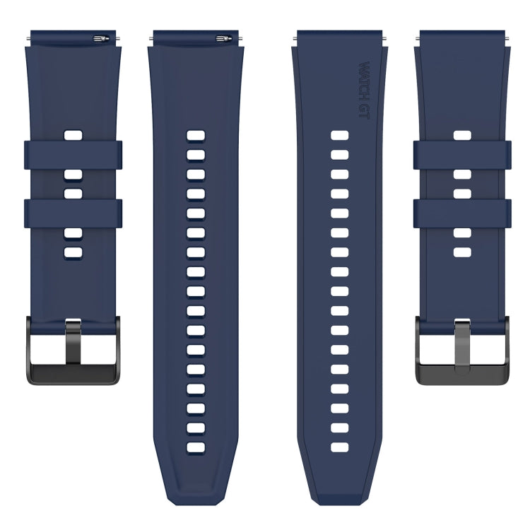 For Samsung Galaxy Watch 5 44mm 20mm Black Buckle Step Silicone Watch Band