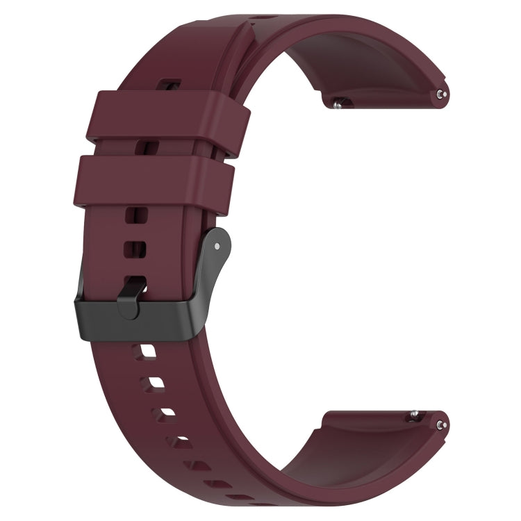 For Samsung Galaxy Watch 5 44mm 20mm Black Buckle Step Silicone Watch Band