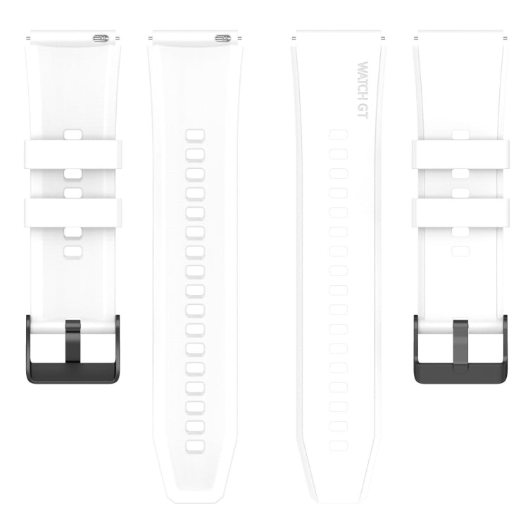 For Samsung Galaxy Watch 5 Pro 45mm 20mm Black Buckle Step Silicone Watch Band