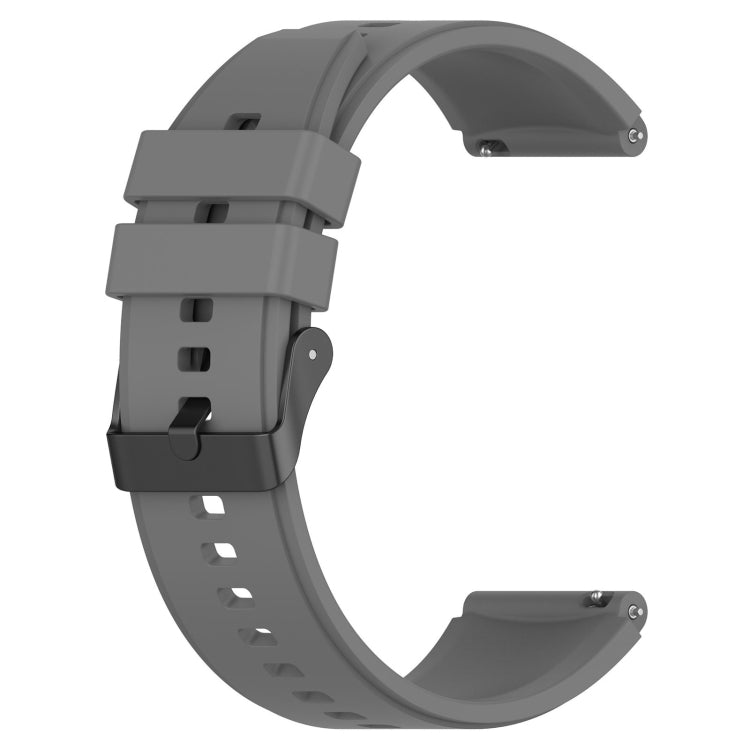 For Samsung Galaxy Watch 5 Pro 45mm 20mm Black Buckle Step Silicone Watch Band