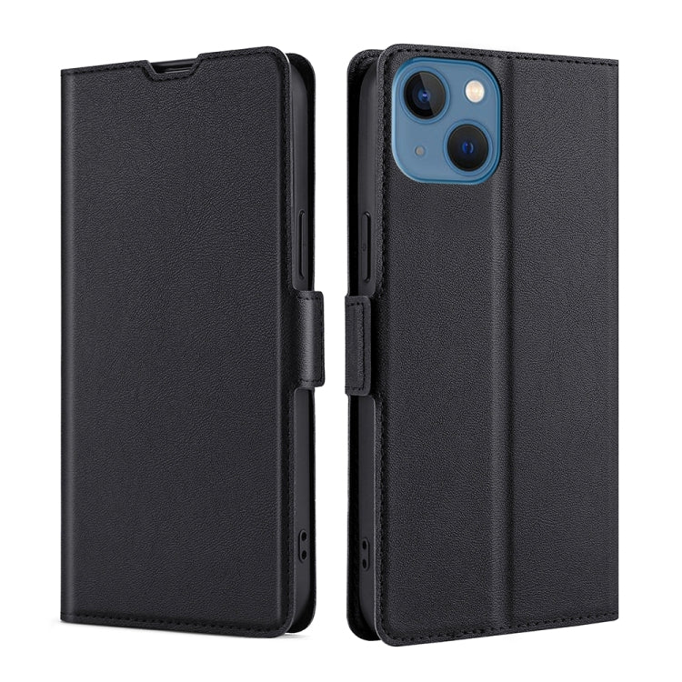 For iPhone 14 Ultra-thin Voltage Side Buckle Leather Phone Case