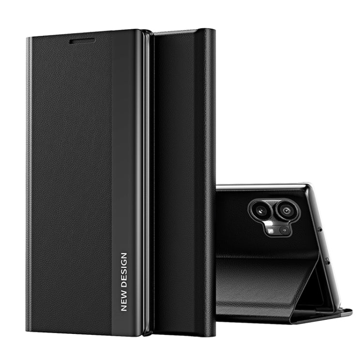 For Nothing Phone 1 Side Electroplated Adsorption Leather Phone Case