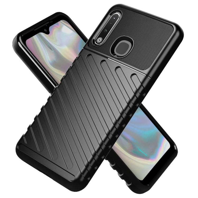 For Galaxy A70e Thunderbolt Shockproof TPU Soft Case(Dark Green)