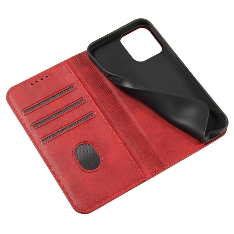 For iPhone 14 Pro Calf Texture Magnetic Flip Leather Phone Case