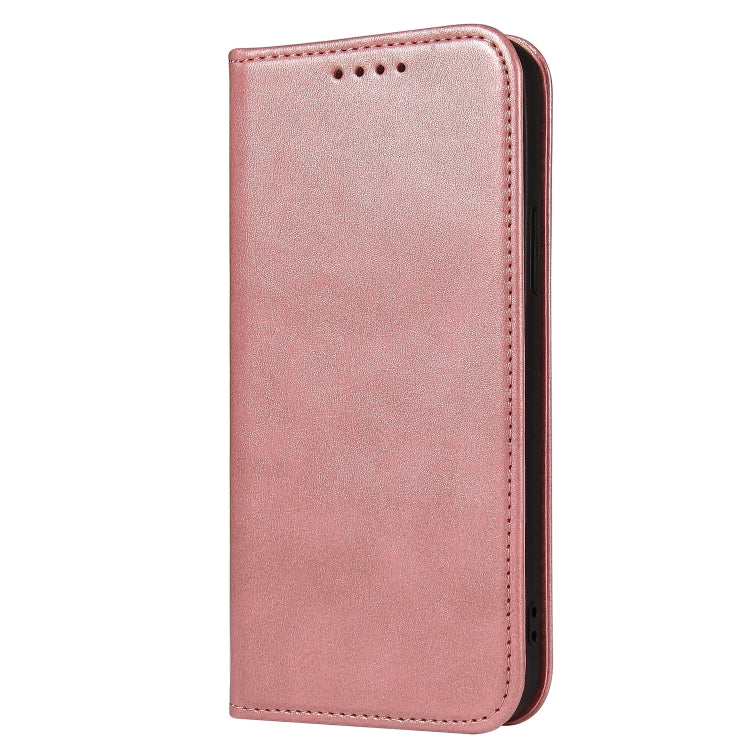 For iPhone 14 Pro Calf Texture Magnetic Flip Leather Phone Case