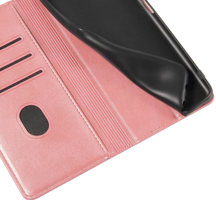 For iPhone 14 Pro Max Calf Texture Magnetic Flip Leather Phone Case