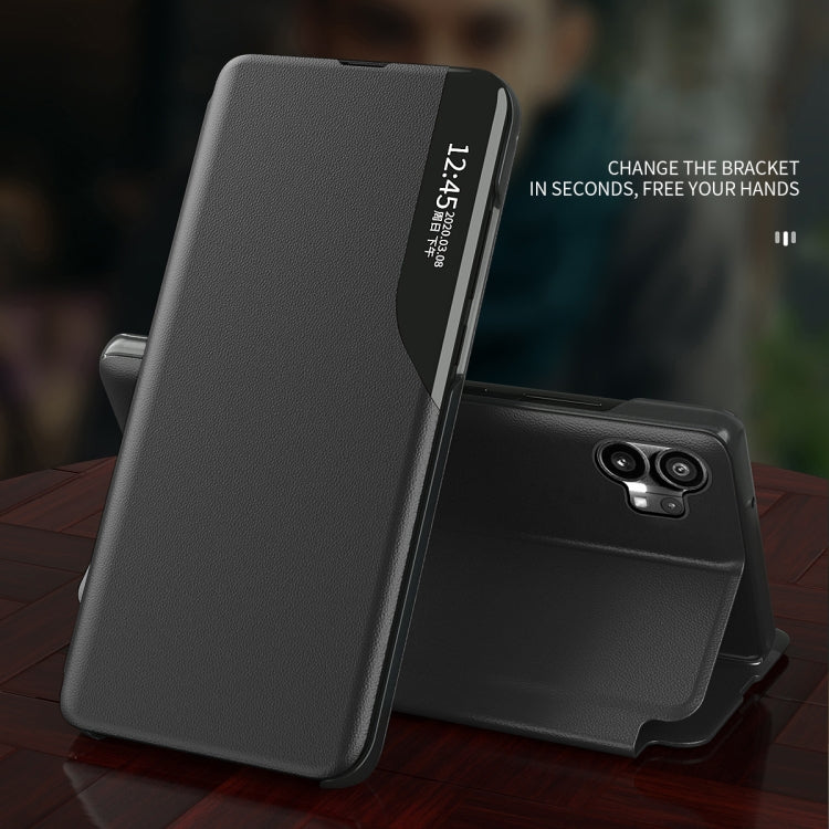 For Nothing Phone 1 Attraction Flip Holder Leather Phone Case