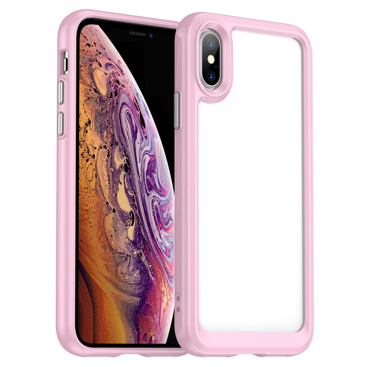 For iPhone XS Max Colorful Series Acrylic + TPU Phone Case